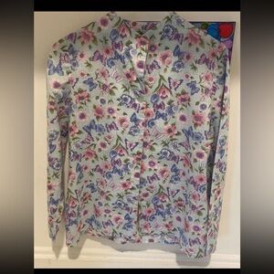 Vintage floral/ butterfly blouse/top